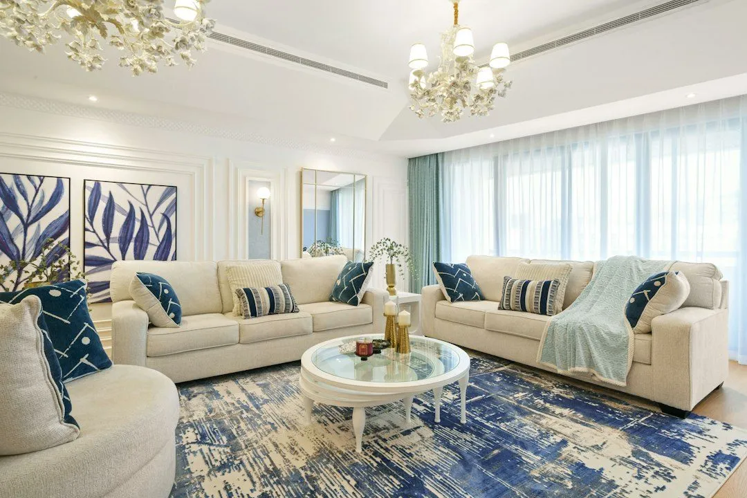 A bright and elegant living room